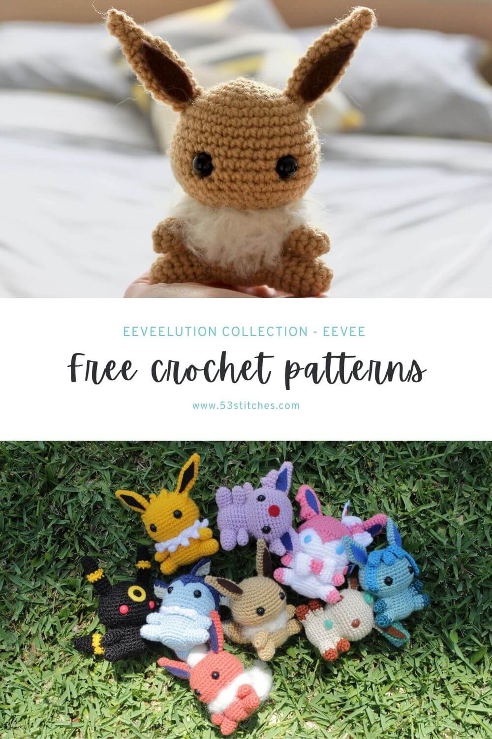 Eevee crochet pattern and eeveelutions
