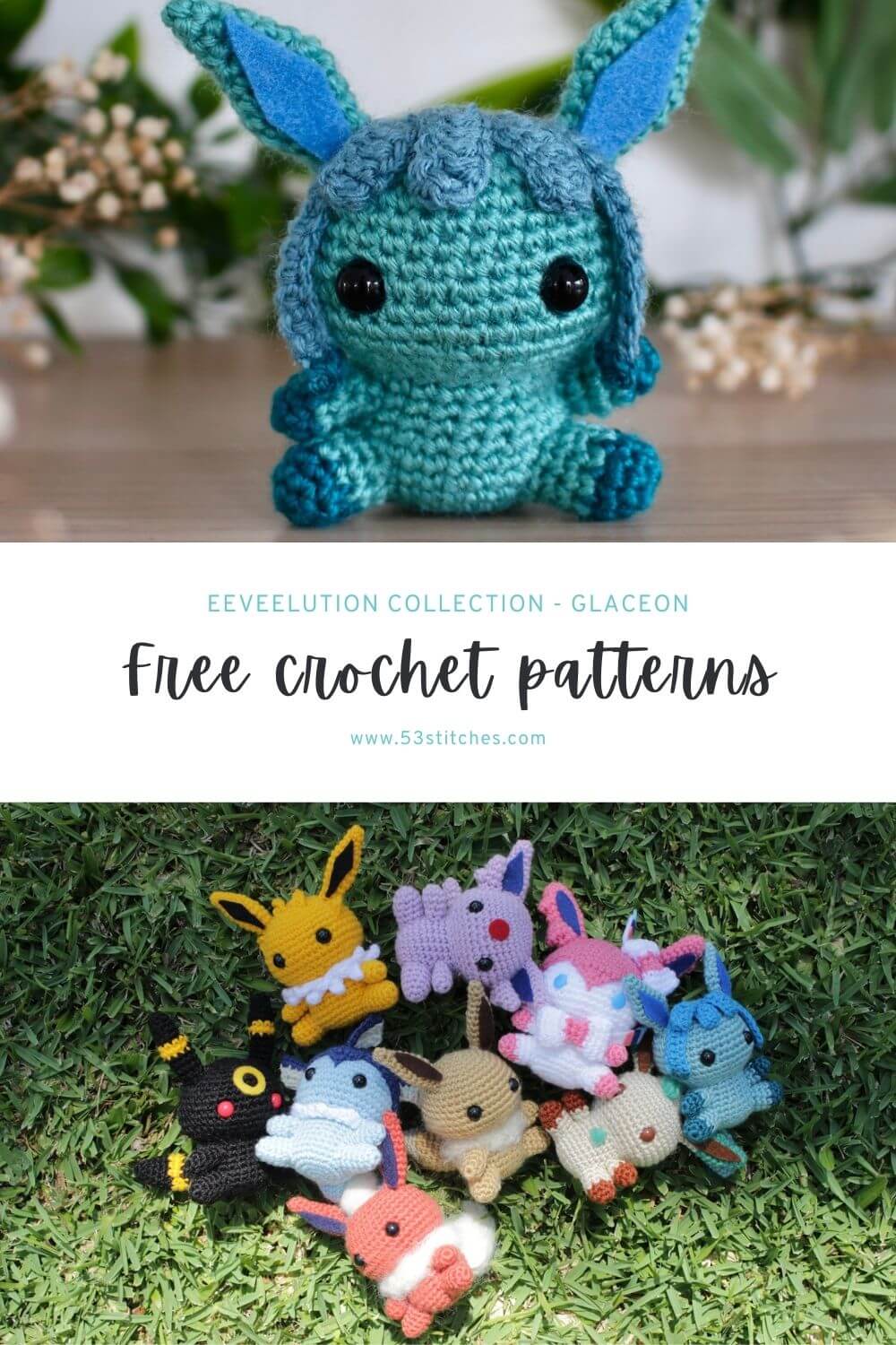 Glaceon crochet pattern