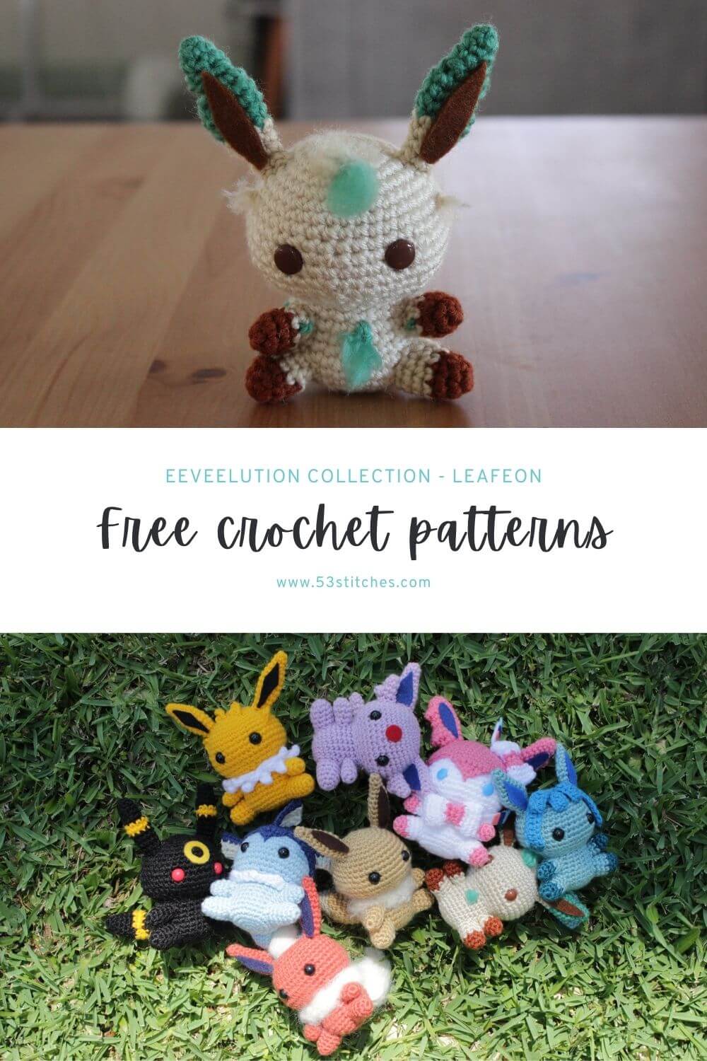Leafeon crochet pattern