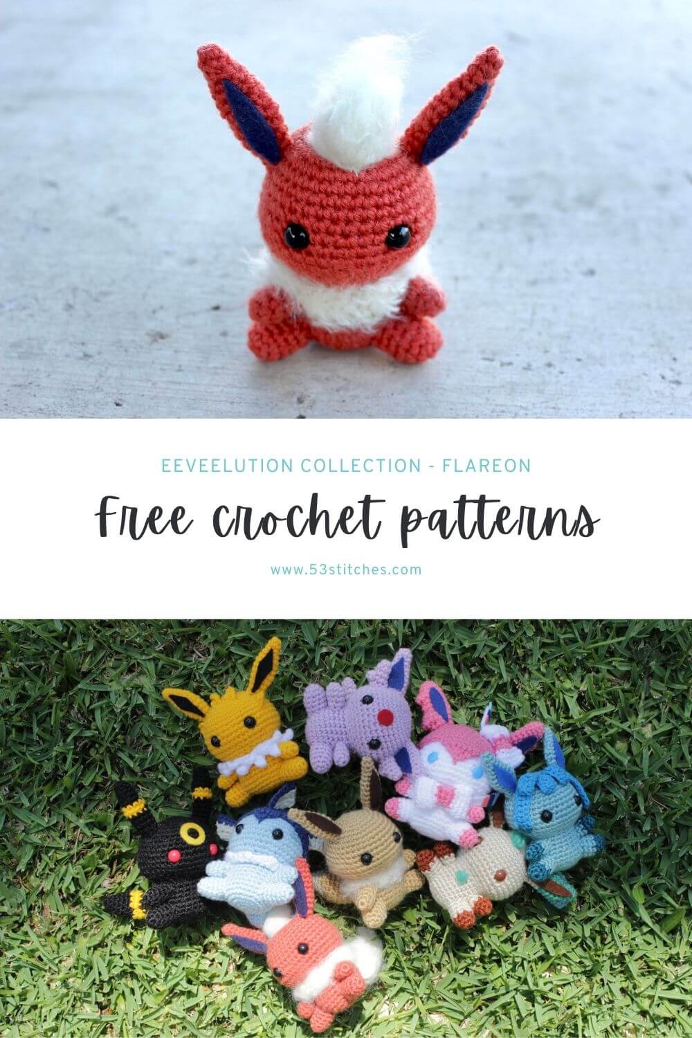 Crochet Flareon pattern
