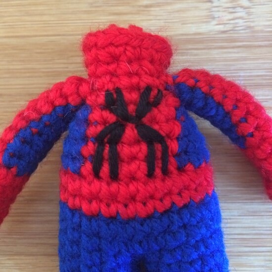 Free Spiderman crochet pattern 53stitches