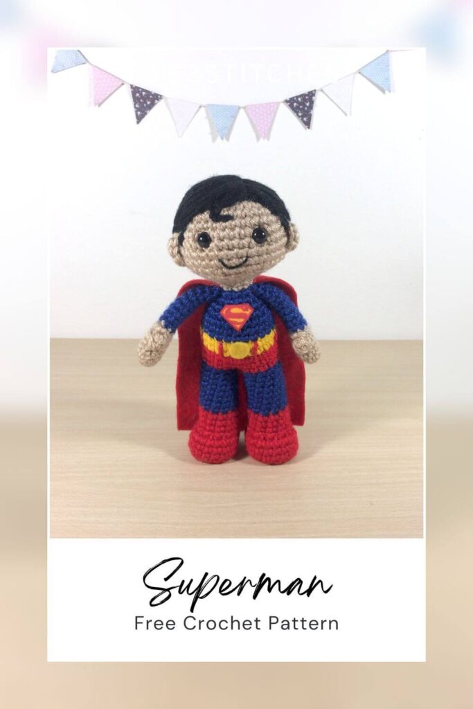 Superman plush crochet pattern