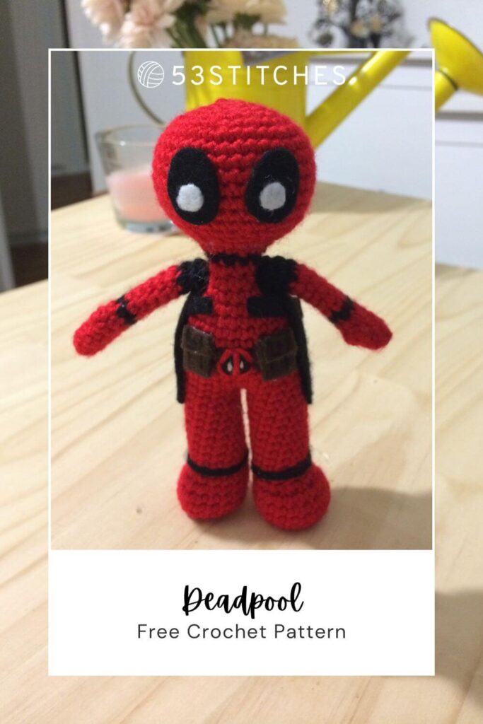 Deadpool amigurumi pattern Free marvel crochet pattern