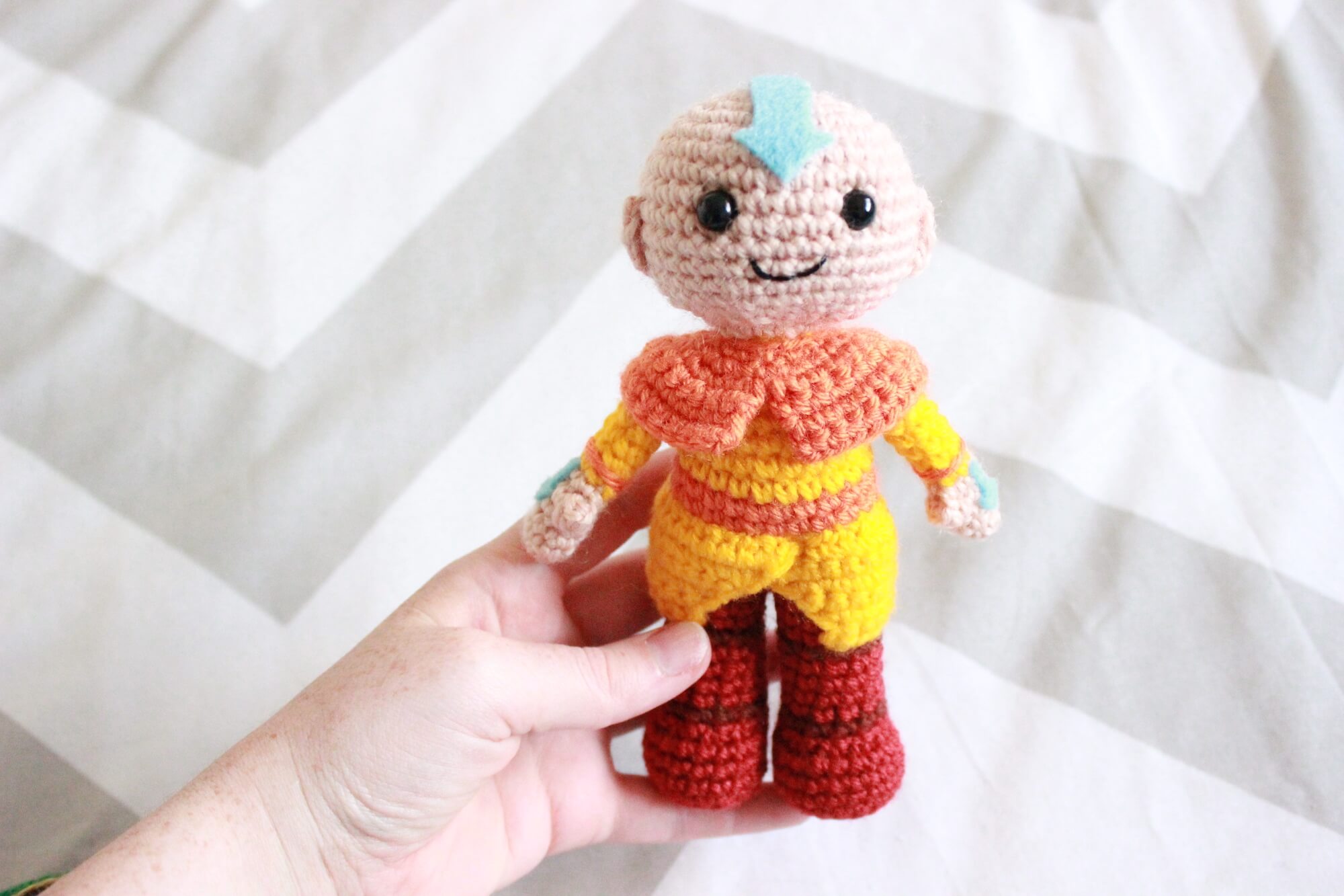 Amigurumi Aang the last airbender free avatar crochet patterns